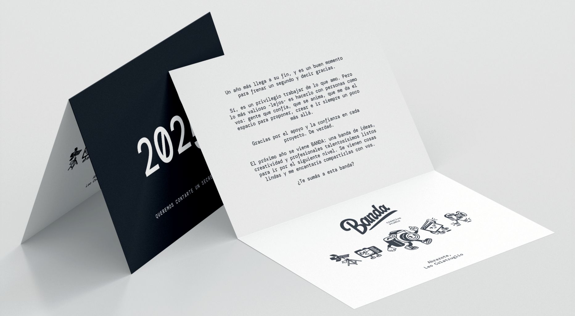Tarjeta de fin de año de Banda